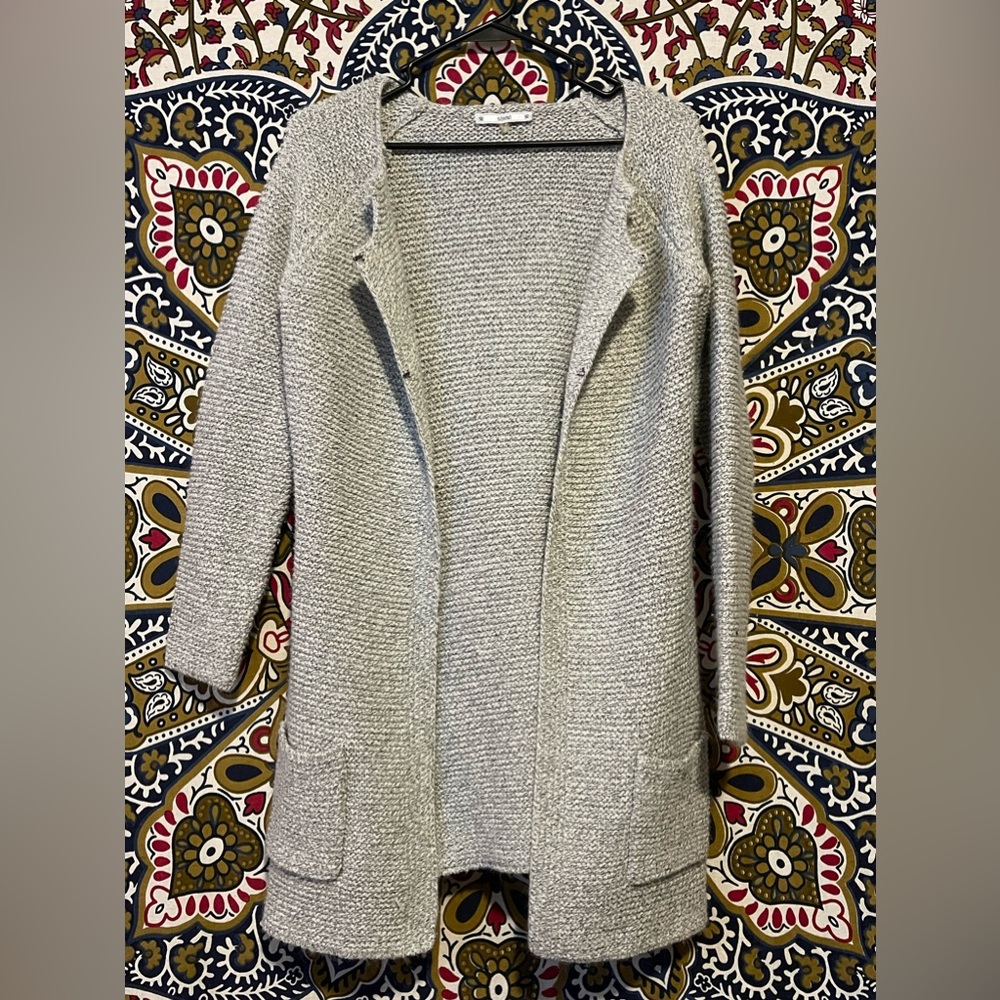 Sioni Gray Long Sleeve Chunky Knit Cardigan Women's Size S